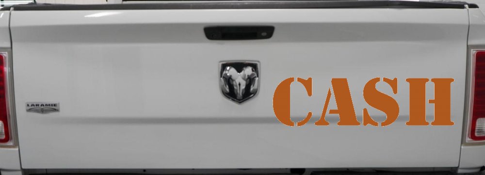 Cash Business Window Lettering Sign Car or Truck Window Decal Sticker (Nut Brown)