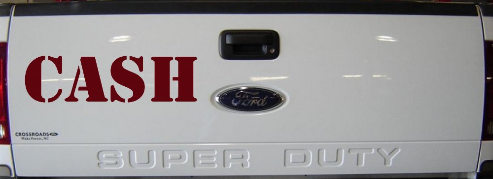 Cash Business Window Lettering Sign Car or Truck Window Decal Sticker (Purple Red)