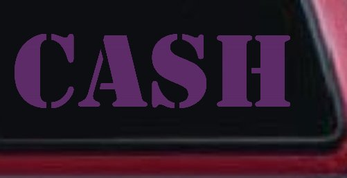Cash Business Window Lettering Sign Car or Truck Window Decal Sticker