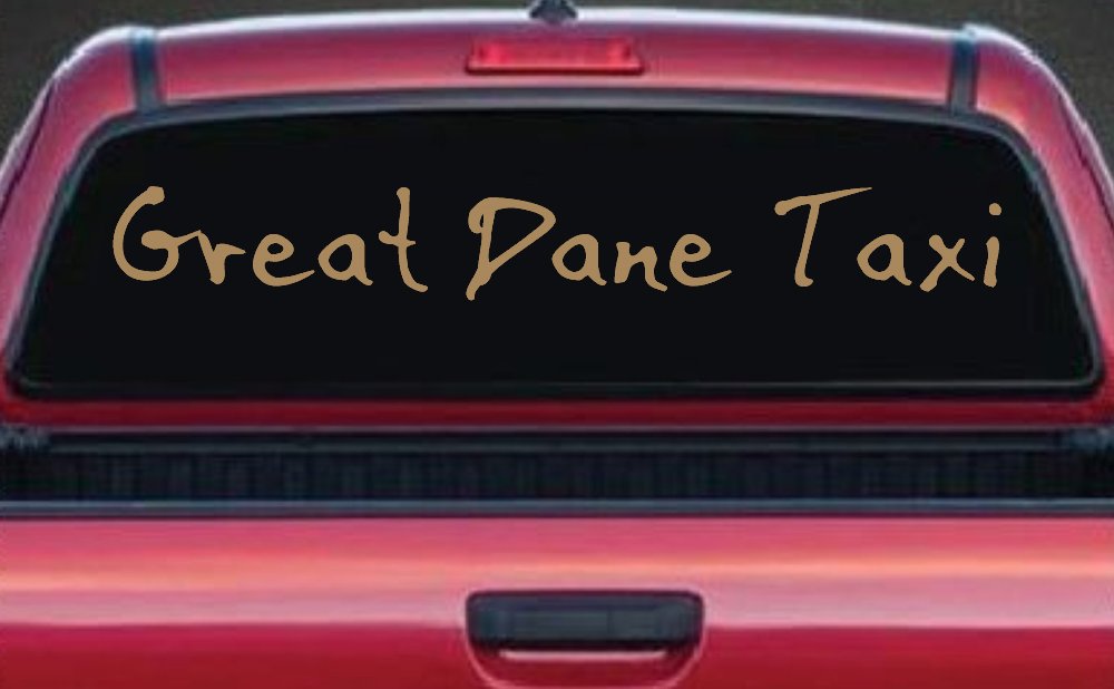 Great Dane Taxi Car or Truck Window Decal Sticker
