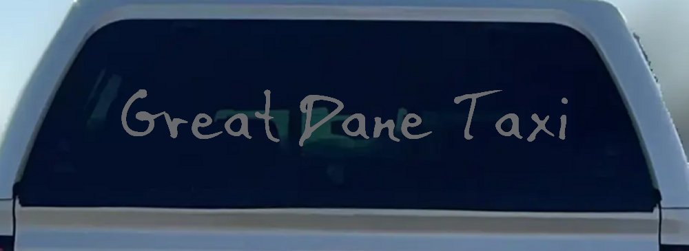Great Dane Taxi Car or Truck Window Decal Sticker
