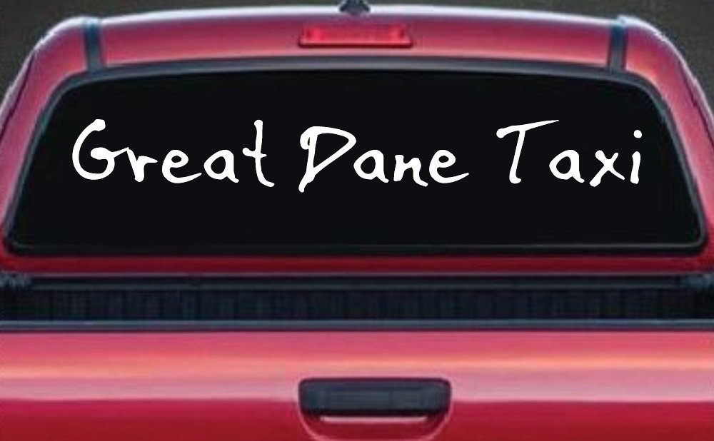 Great Dane Taxi Car or Truck Window Decal Sticker