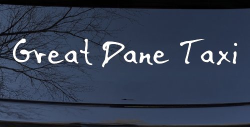 Great Dane Taxi Car or Truck Window Decal Sticker