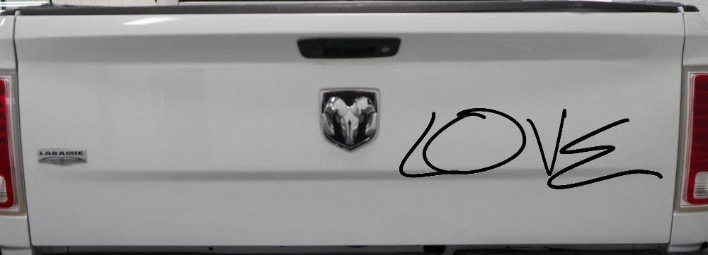 Love Car or Truck Window Decal Sticker (Black)