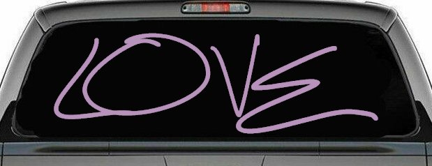 Love Car or Truck Window Decal Sticker (Lilac)