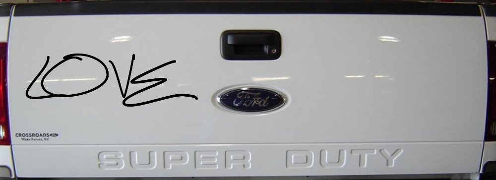 Love Car or Truck Window Vinyl Decal Sticker (Matte Black)