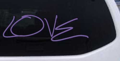Love Car or Truck Window Decal Sticker (Purple)