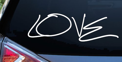 Love Car or Truck Window Decal Sticker (White)