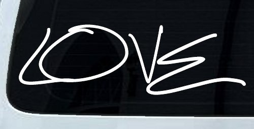 Love Car or Truck Window Decal Sticker (White)