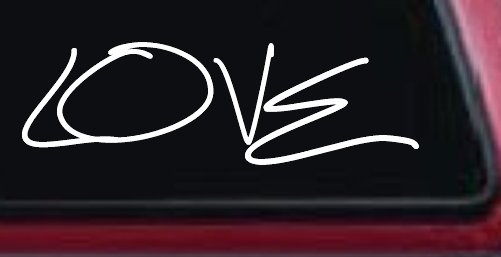 Love Car or Truck Window Decal Sticker (White)