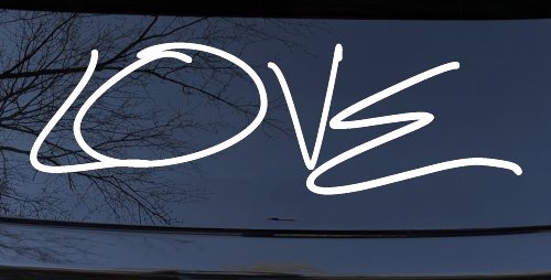 Love Car or Truck Window Decal Sticker (White)