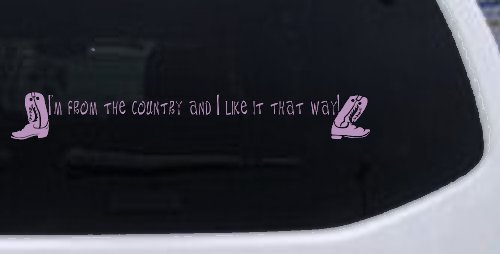 Im From The Country Car or Truck Window Decal Sticker (Lilac)