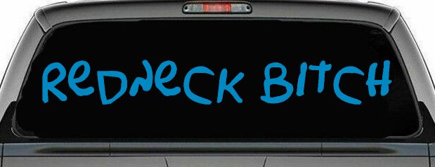 Redneck Bitch Funny Country Car or Truck Window Decal Sticker (Blue)