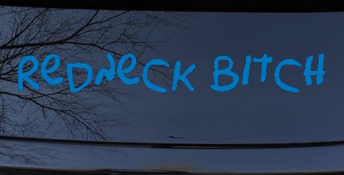Redneck Bitch Funny Country Car or Truck Window Decal Sticker (Sky Blue)