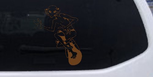 Alien Surfing Funny Car or Truck Window Decal Sticker