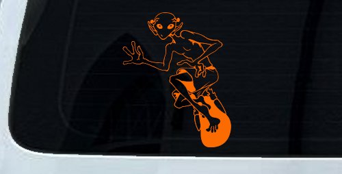 Alien Surfing Funny Car or Truck Window Decal Sticker