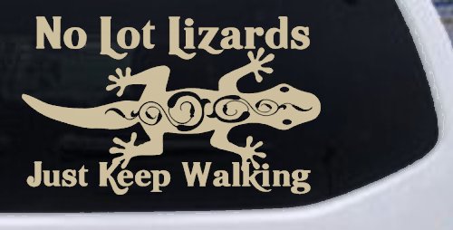 No Lot Lizards Just Keep Walking Funny Car or Truck Window Decal Sticker