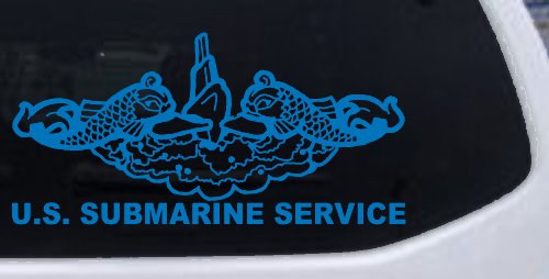 U.S. Submarine Service with Dolphins Military Car or Truck Window Decal Sticker