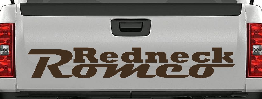 Redneck Romeo Country Car or Truck Window Decal Sticker (Brown)