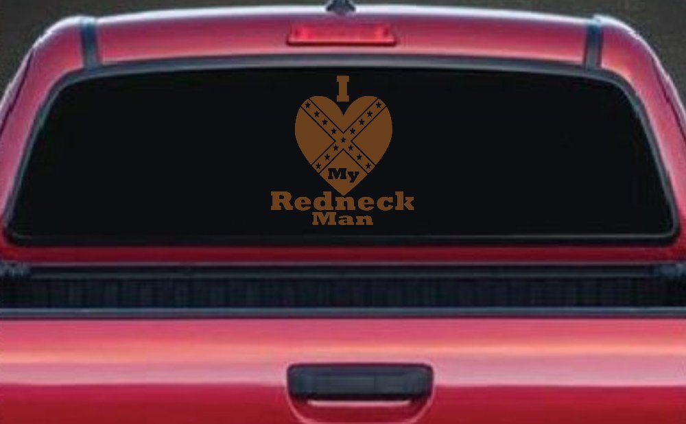 I Love my Redneck Man Country Car or Truck Window Decal Sticker