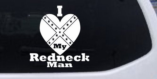 I Love my Redneck Man Country Car or Truck Window Decal Sticker