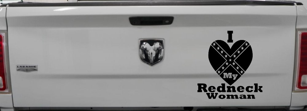 I Love my Redneck Woman Country Car or Truck Window Decal Sticker