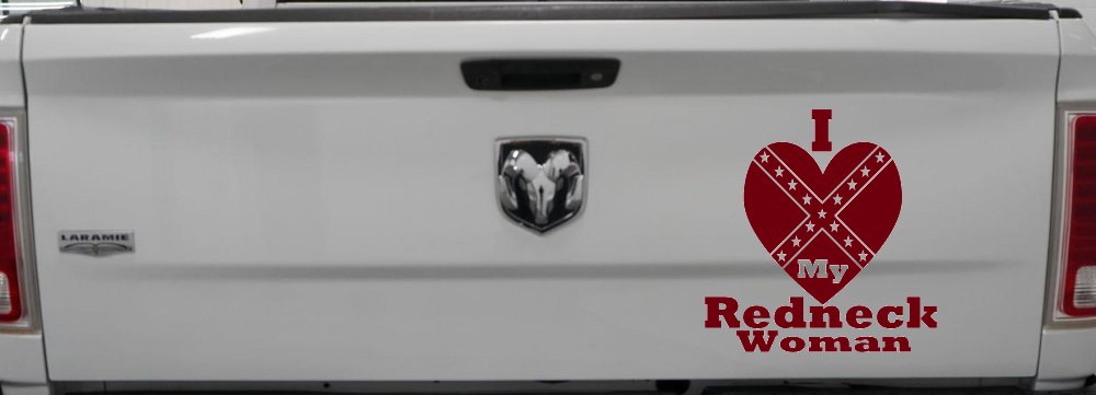 I Love my Redneck Woman Country Car or Truck Window Decal Sticker