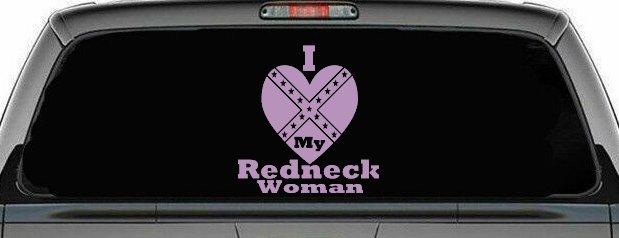 I Love my Redneck Woman Country Car or Truck Window Decal Sticker