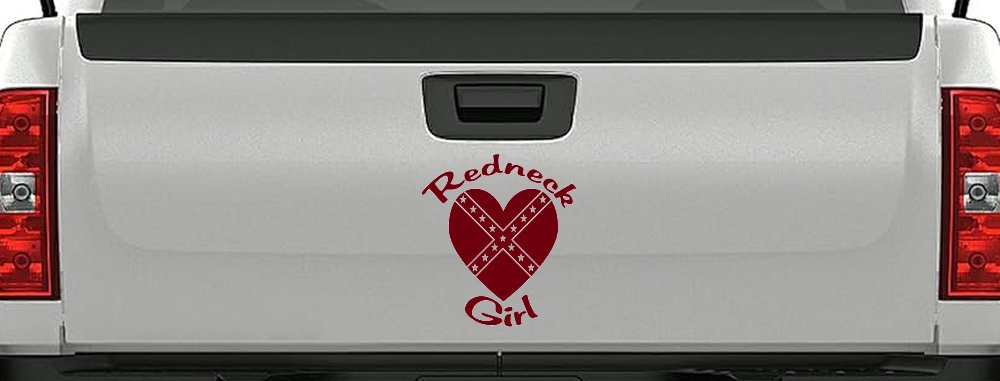 Redneck Girl Rebel Heart Country Car or Truck Window Decal Sticker