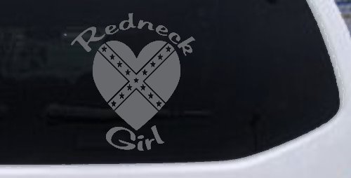 Redneck Girl Rebel Heart Country Car or Truck Window Decal Sticker