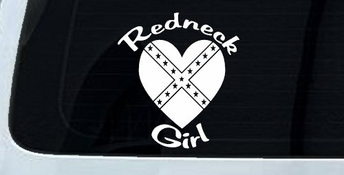 Redneck Girl Rebel Heart Country Car or Truck Window Decal Sticker