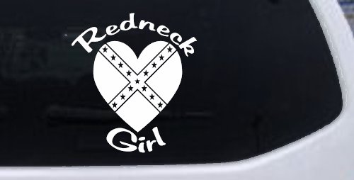 Redneck Girl Rebel Heart Country Car or Truck Window Decal Sticker