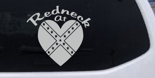 Redneck At Heart Country Car or Truck Window Decal Sticker