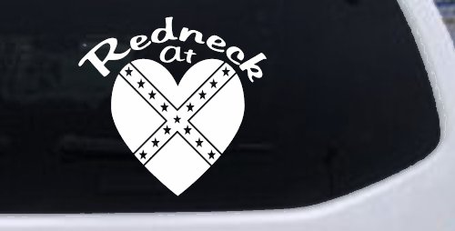 Redneck At Heart Country Car or Truck Window Decal Sticker