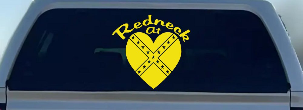 Redneck At Heart Country Car or Truck Window Decal Sticker