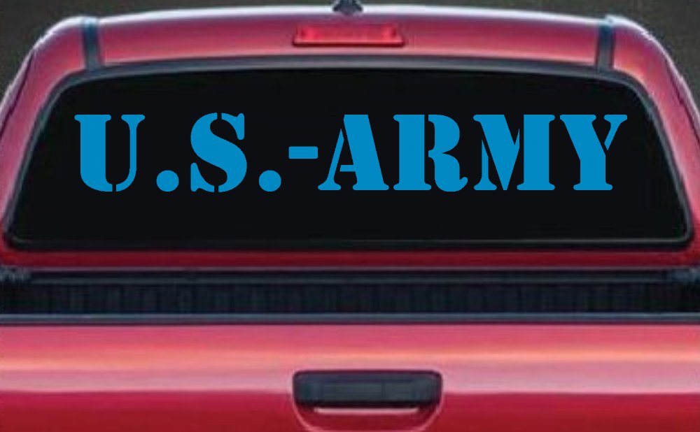 US Army Military Car or Truck Window Decal Sticker (Blue)