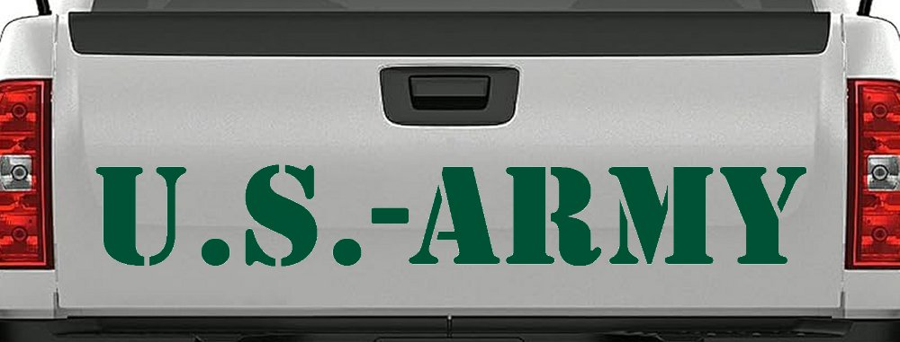 US Army Military Car or Truck Window Vinyl Decal Sticker (Dark Green)