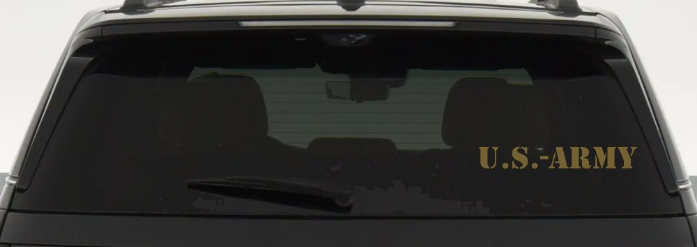 US Army Military Car or Truck Window Vinyl Decal Sticker (Gold)