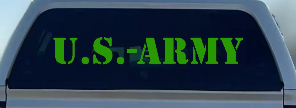 US Army Military Car or Truck Window Decal Sticker (Lime)