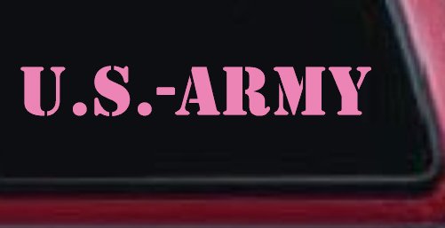 US Army Military Car or Truck Window Decal Sticker (Pink)