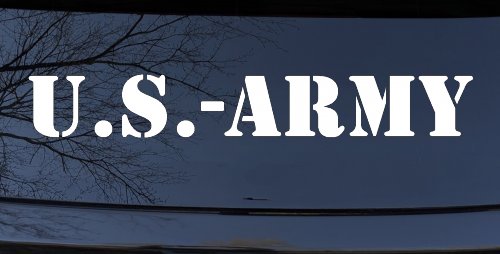 US Army Military Car or Truck Window Decal Sticker (White)