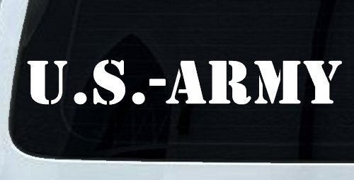 US Army Military Car or Truck Window Decal Sticker (White)