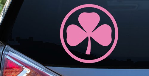 3 Leaf Clover Circle Car or Truck Window Decal Sticker