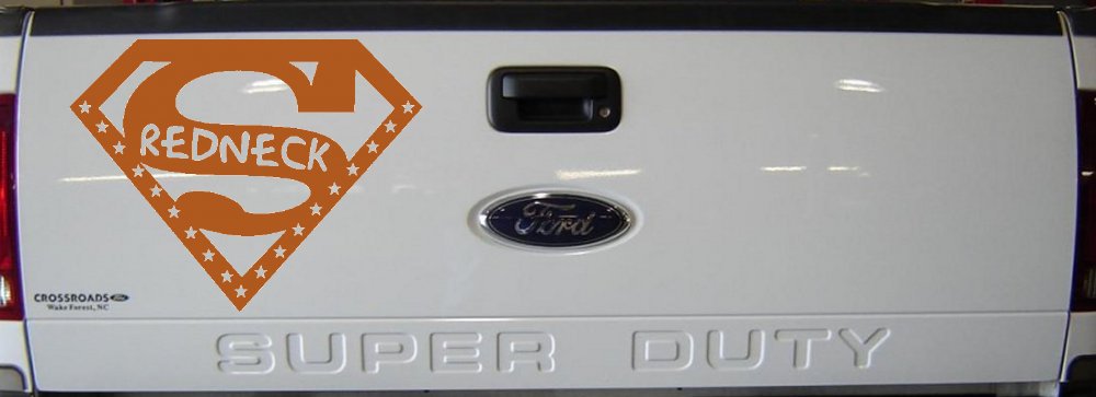 Super Redneck Country Car or Truck Window Decal Sticker