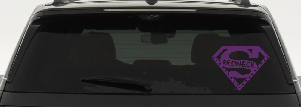 Super Redneck Country Car or Truck Window Decal Sticker (Violet)