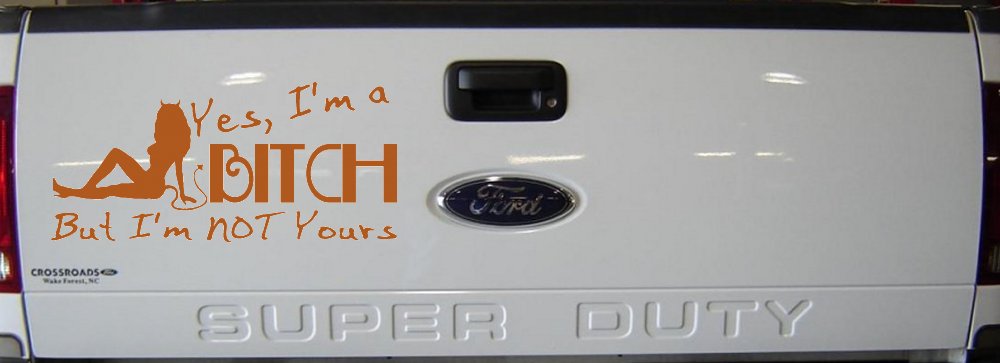 Yes I'm A Bitch But I'm Not Yours Funny Car or Truck Window Decal Sticker