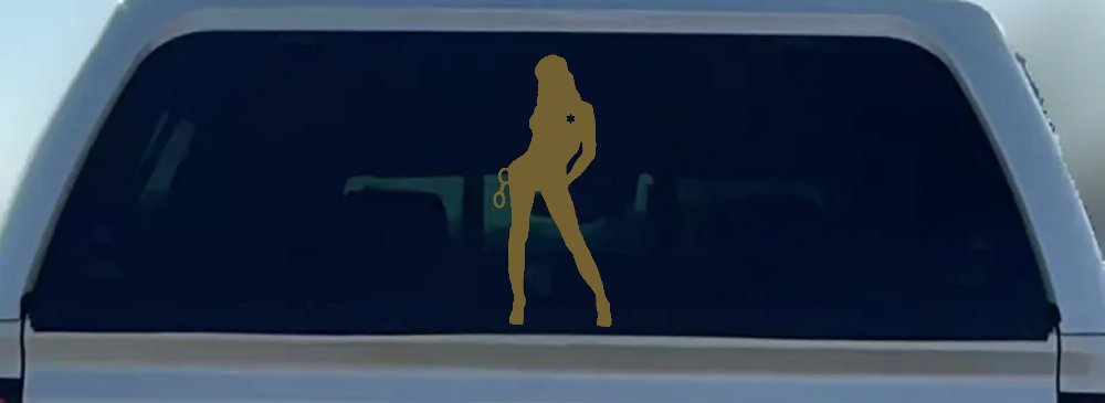 Sexy Police Woman Car or Truck Window Decal Sticker