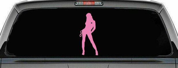 Sexy Police Woman Car or Truck Window Decal Sticker