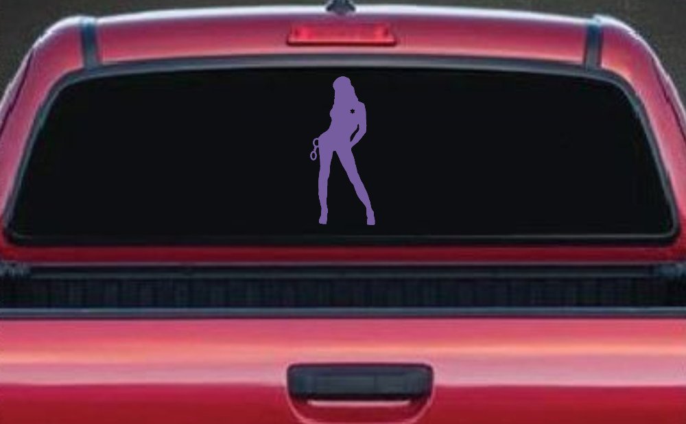Sexy Police Woman Car or Truck Window Decal Sticker