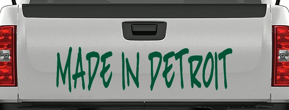Made In Detroit Motor Sports Car or Truck Window Decal Sticker